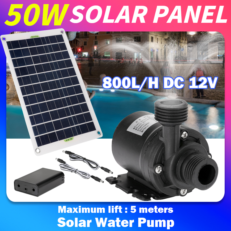 Solar Pool Pump Kit - 50W 12V Tiếng Ồn Thấp Không