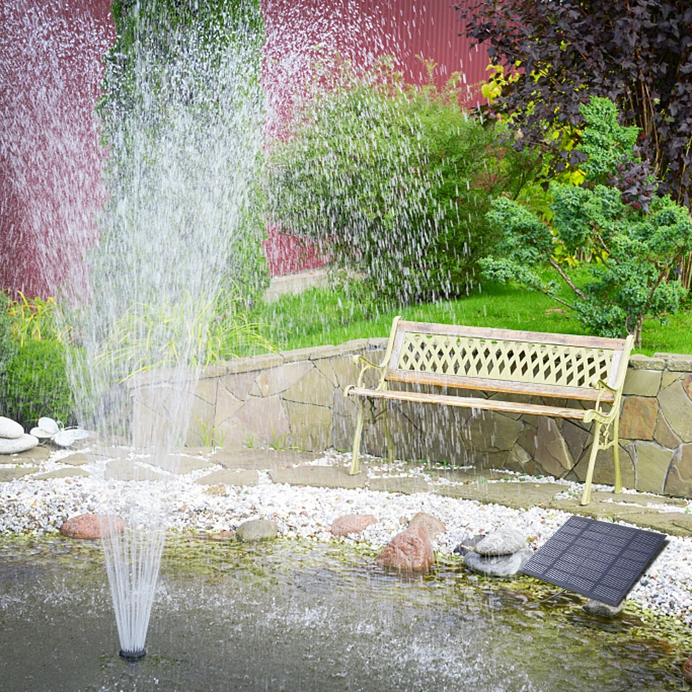 Solar Fountain with 6 Nozzles  - đánh giá và giá Solar Pool Pump Kit