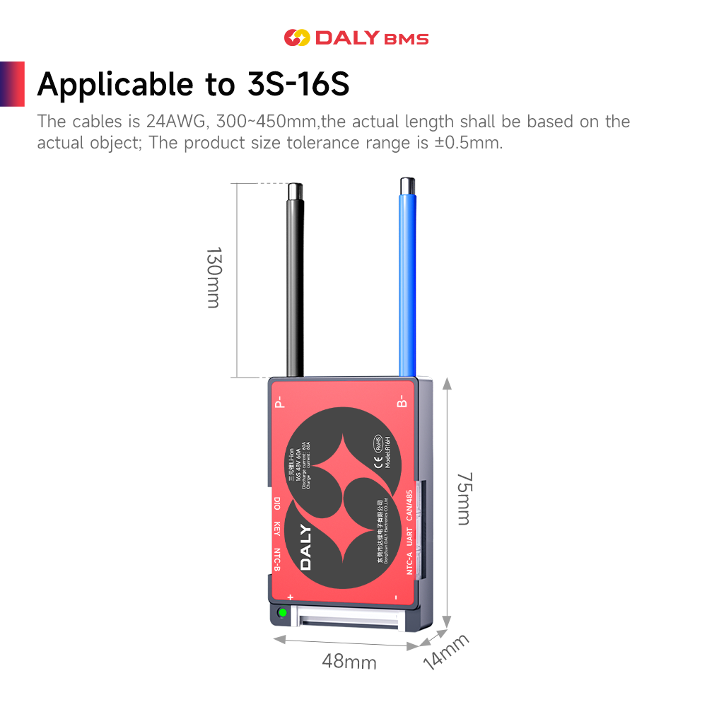 DALY Smart BMS 16S 60V 40A Li- - đánh giá và giá Lifepo4 Battery Pack