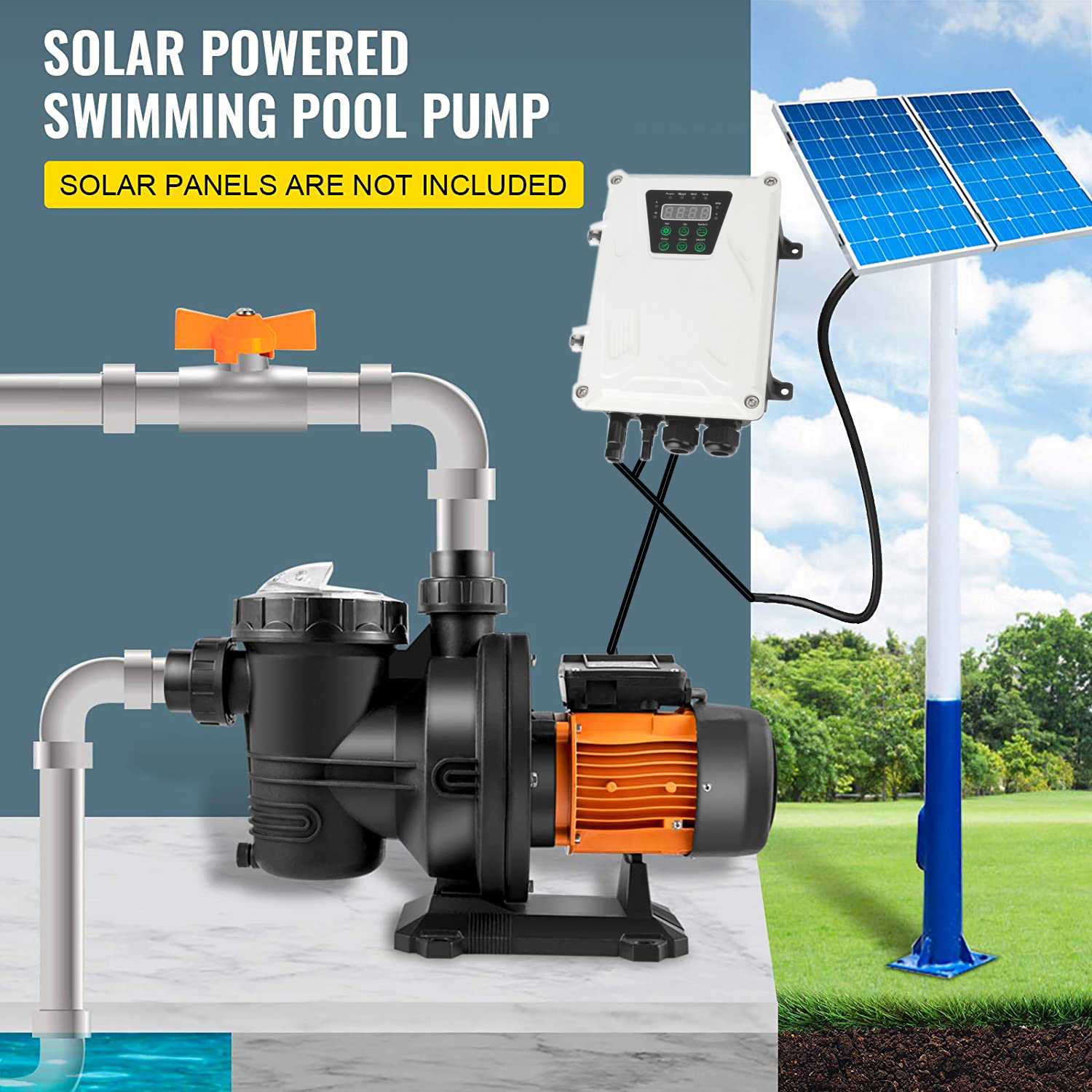 2HP 1500W Solar Pool Booster P - đánh giá và giá Solar Pool Pump Kit
